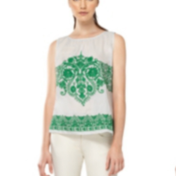 MaxStudio Green Embroidery Summer Blouse XS - Picture 7 of 7
